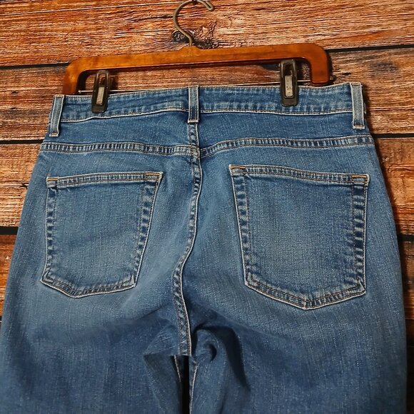 Vintage GAP Jeans Size 12 Boot Cut Capri '01 Blue Denim Stretch Mid Rise - Picture 5 of 9